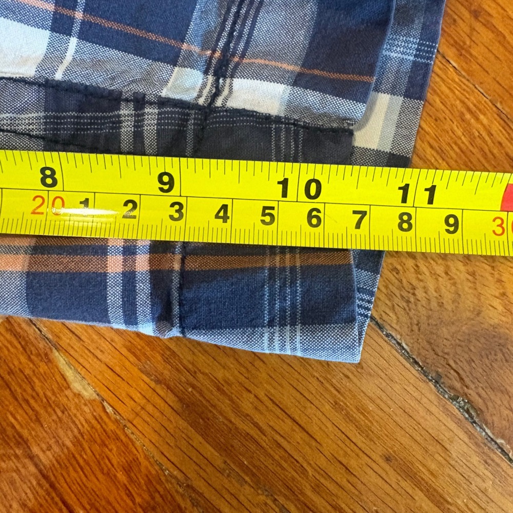 Aeropostale Mens 38 Cargo Shorts Blue Plaid Authentic Drawstring 10" Inseam - Picture 7 of 7